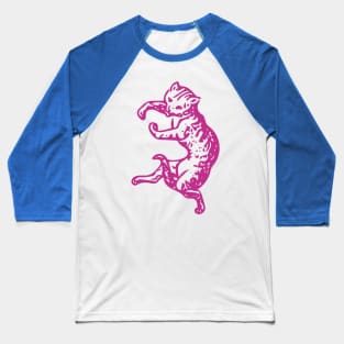 Pink cat dancing Baseball T-Shirt